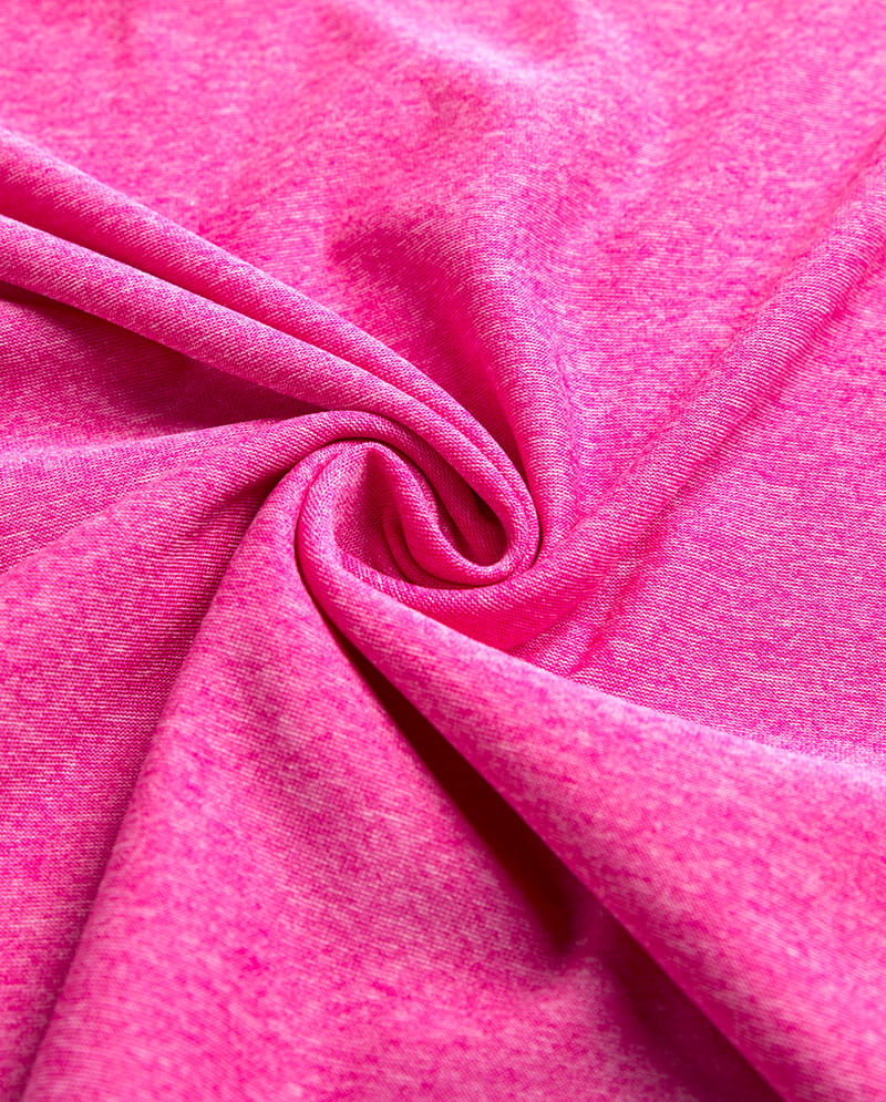 Ardchaighdeáin Cationic DTY Spandex Scuab Dhá thaobh Fabraic Cniotála Dralon le haghaidh Éadaigh Fo-éadaí Teirmeach